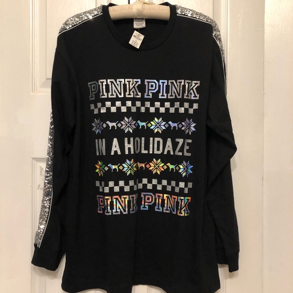 NWT! 💎 VS PINK Holidaze bling top - size Large - Picture 3 of 8